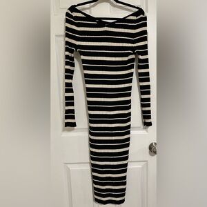 Zara Striped Long Sleeve Dress